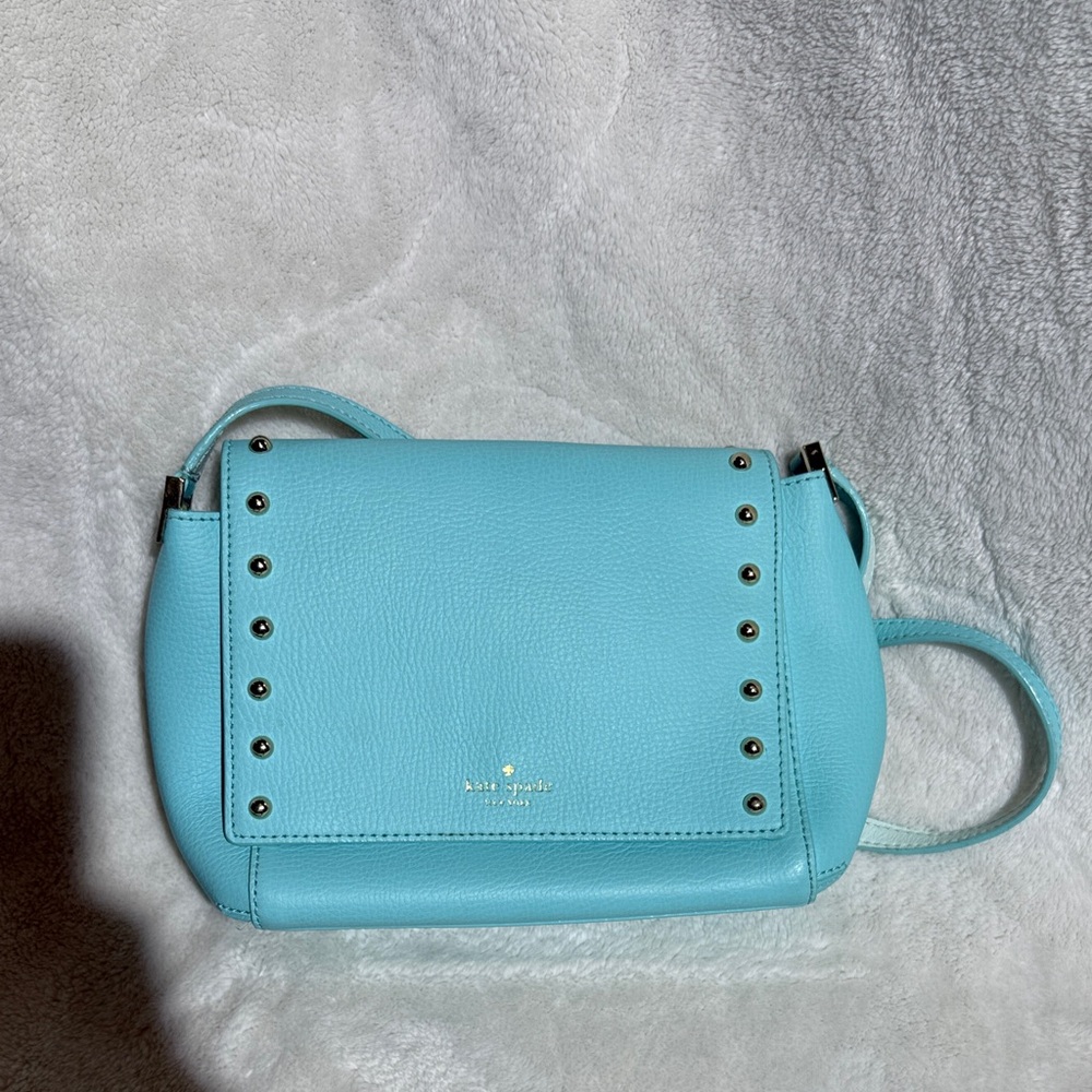 Kate Spade Aqua Crossbody Bag with Stud Accents